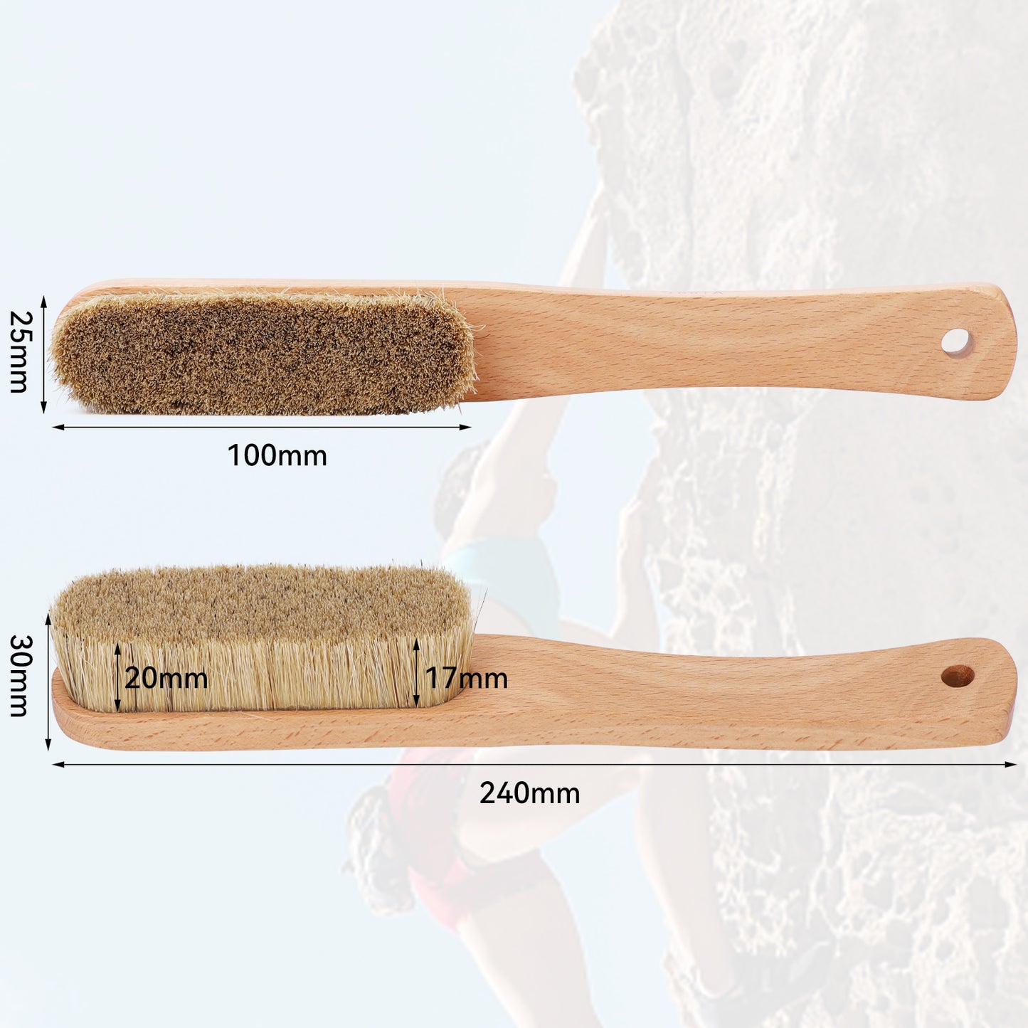 Wood Boars Hair Climbing Brush