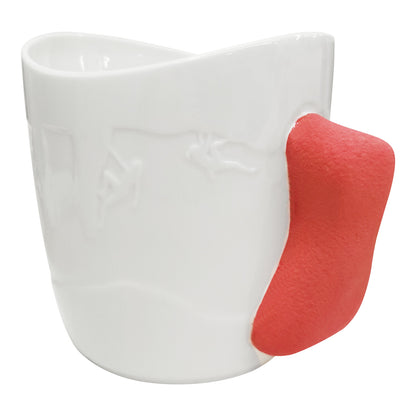 Rock Climbing Mug | Rock Climbing Coffee Mug | Climber Mug as Rock Climbing Gift for Climbers (White+Red)